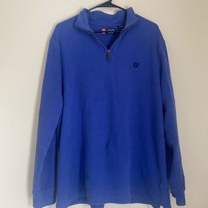 Chaps Royal Blue Quarter-Zip Sweater